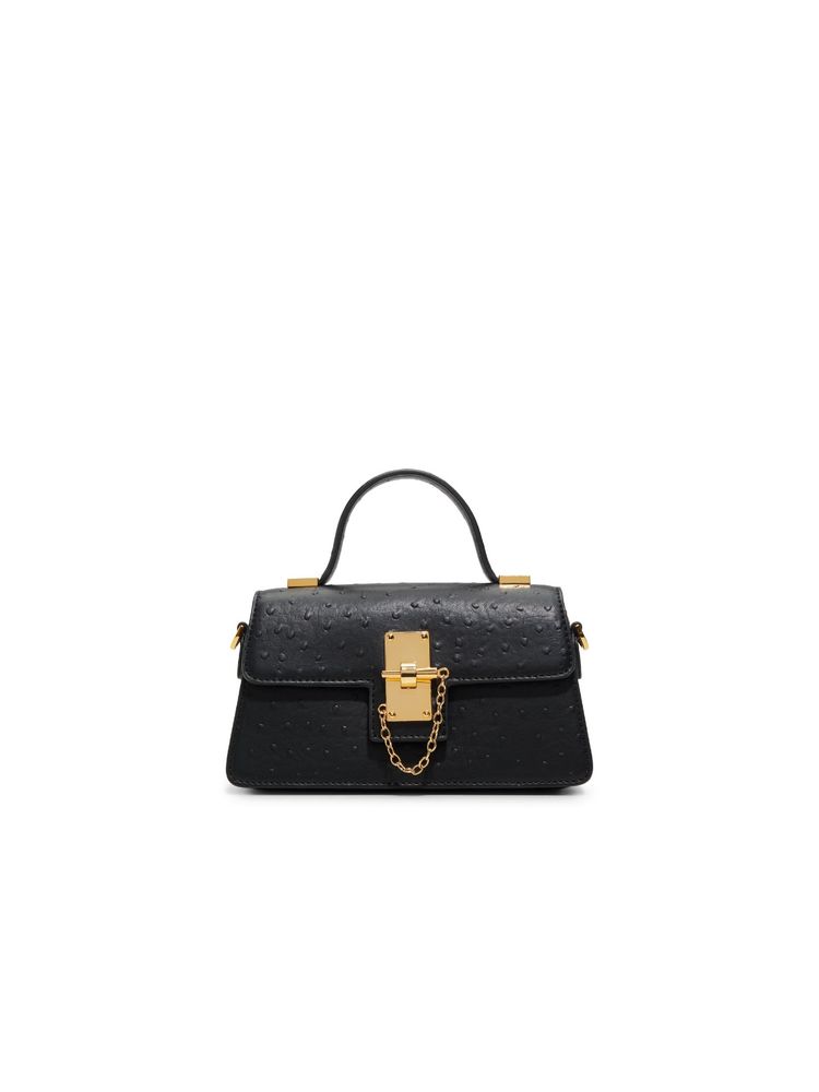 Aldo Calluna Black Womens Top Handle Sling Bag with Detachable Strap-image-47