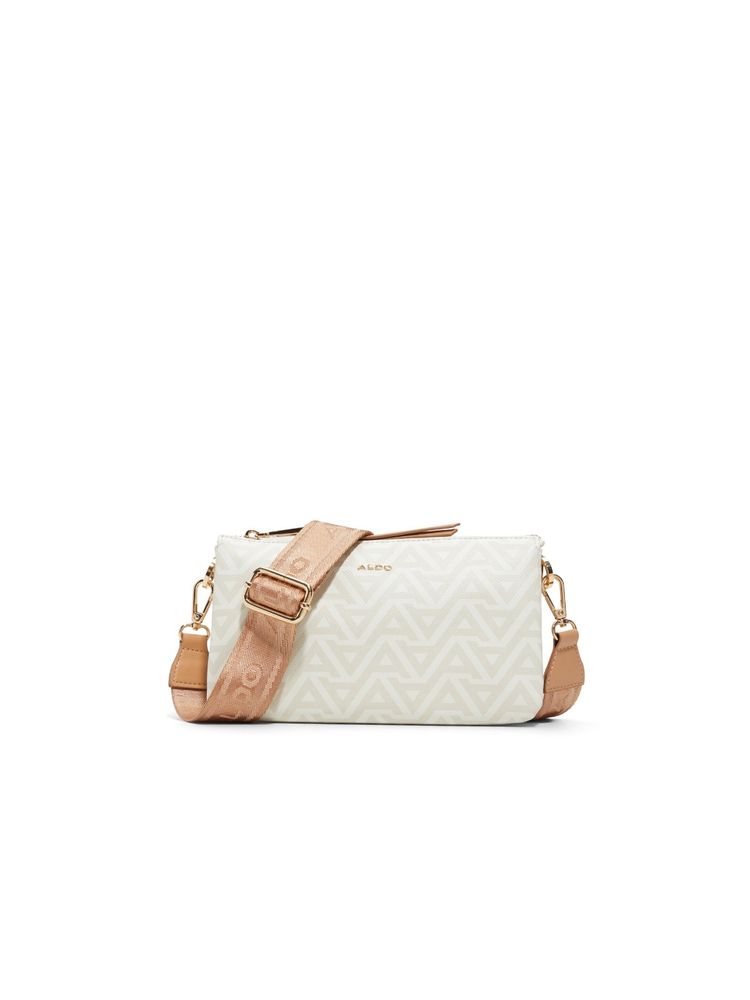 Aldo Cialy White Womens Cross Body Bag with Detachable Strap-image-46