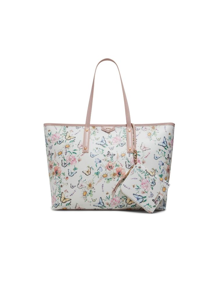 Aldo Devananna Multicolor Womens Tote Bag with Detachable Pouch (Set of 2)