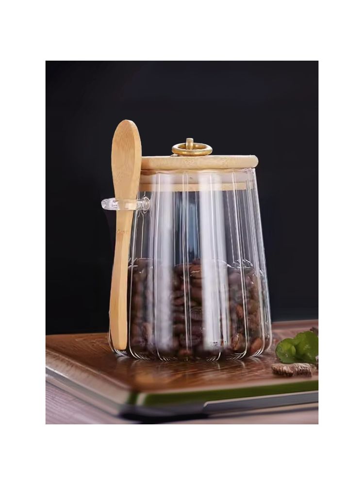The Better Home Umai Borosilicate Jar with Wooden lid, Spoon and Metal loop|LP015-image-33