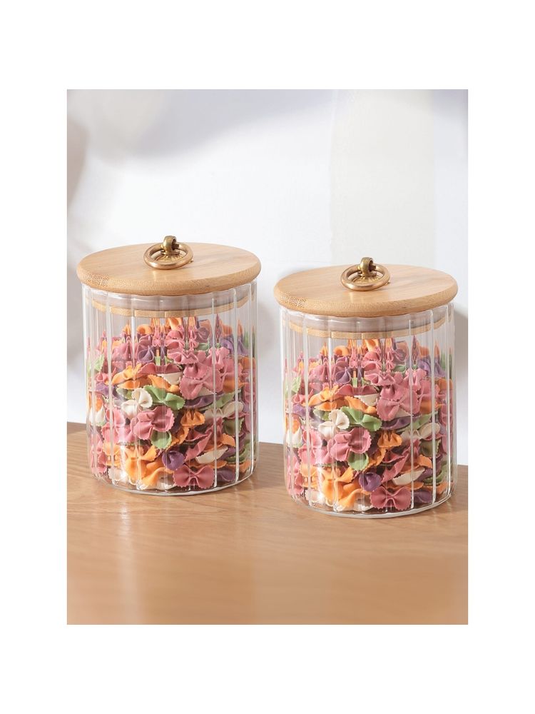 The Better Home Borosilicate Jar with Wooden Lid and Metal Loop|LP035|530 ml|Pack of 2-image-13