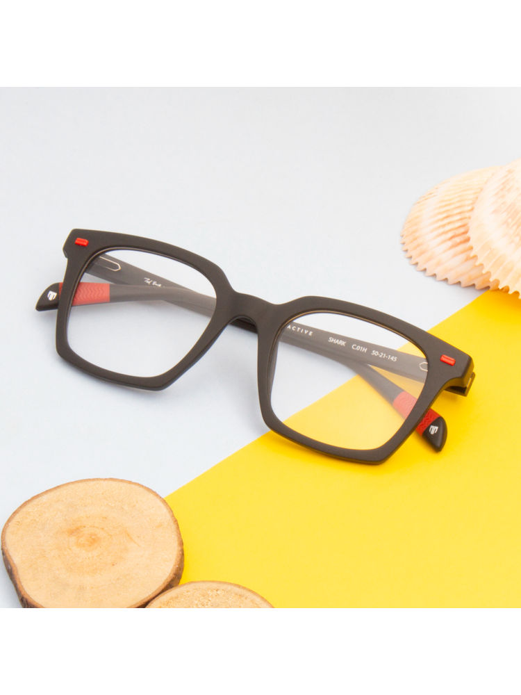 TED SMITH Black Square Tr90 Frame For Unisex (SHARK_C1H)-picture-16