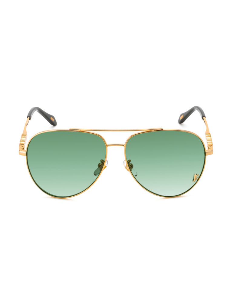 Just Cavalli Shiny Light Gold Alloy Metal Frame and Green Lens Sunglasses (Sjc02960349Sg) (60)-image-33