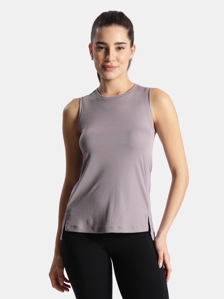 Jockey MW89 Microfiber Fabric Regular Fit Tank Top-Gray Ridge-image-3