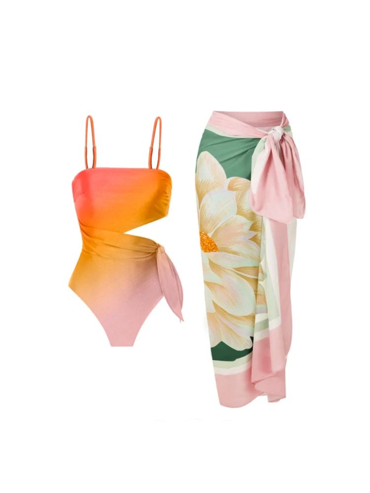 WomanLikeU Waves By Shrijal Blush Crush - Orange (Set of 2)