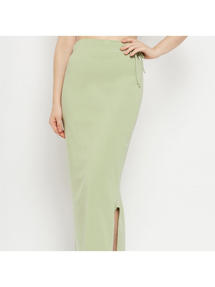 Secrets By ZeroKaata Women Solid Seamless Saree Petticoat - Green-picture-29