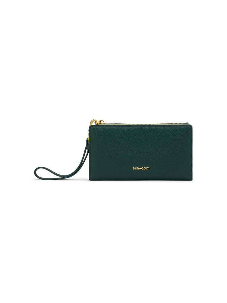 MIRAGGIO Green Solid Wallet