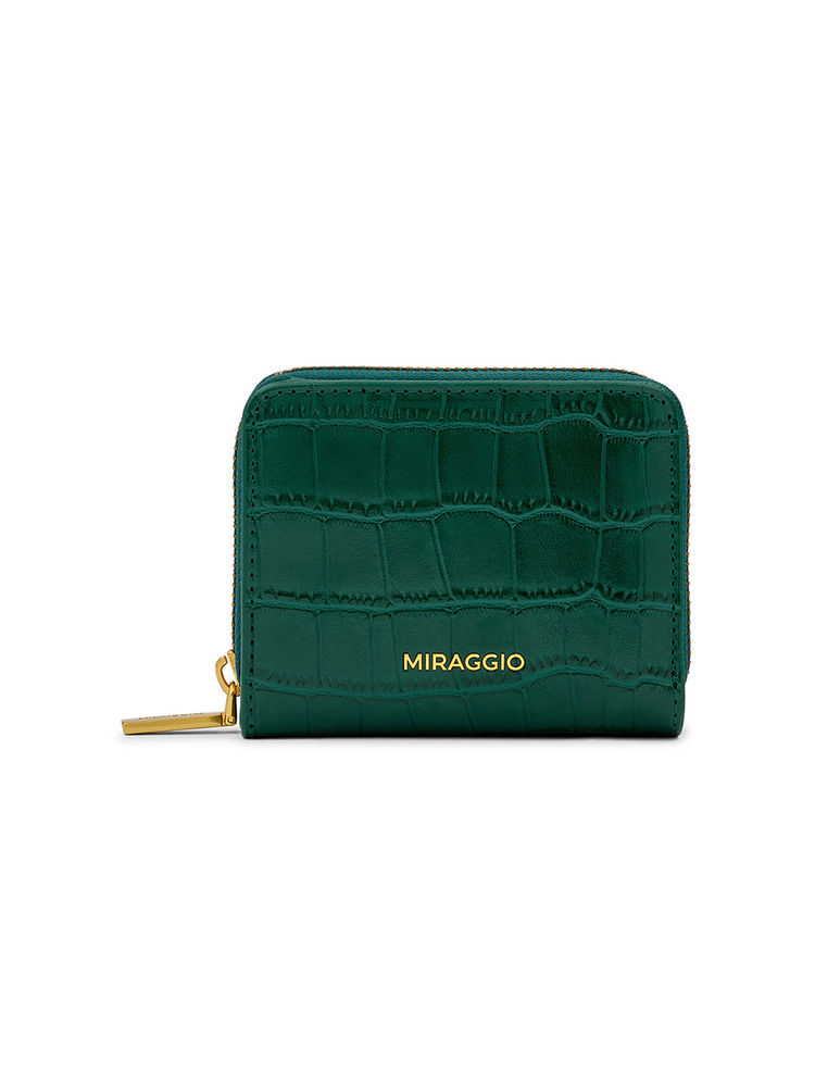 MIRAGGIO Green Textured Wallet