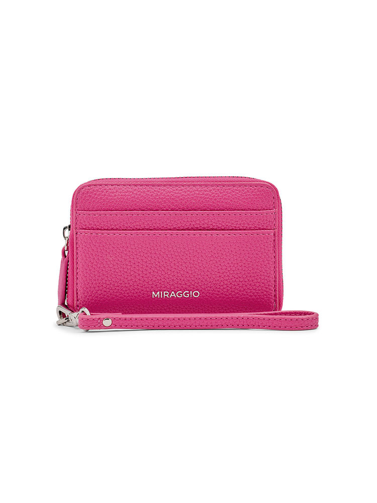 MIRAGGIO Pink Textured Wallet-image-12