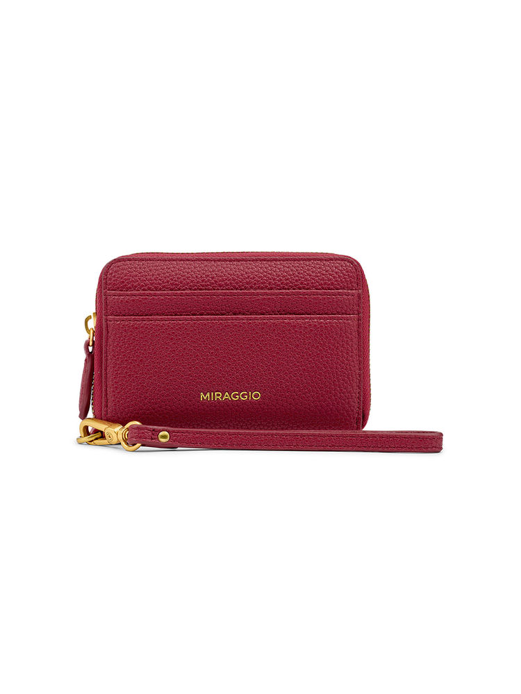 MIRAGGIO Red Textured Wallet