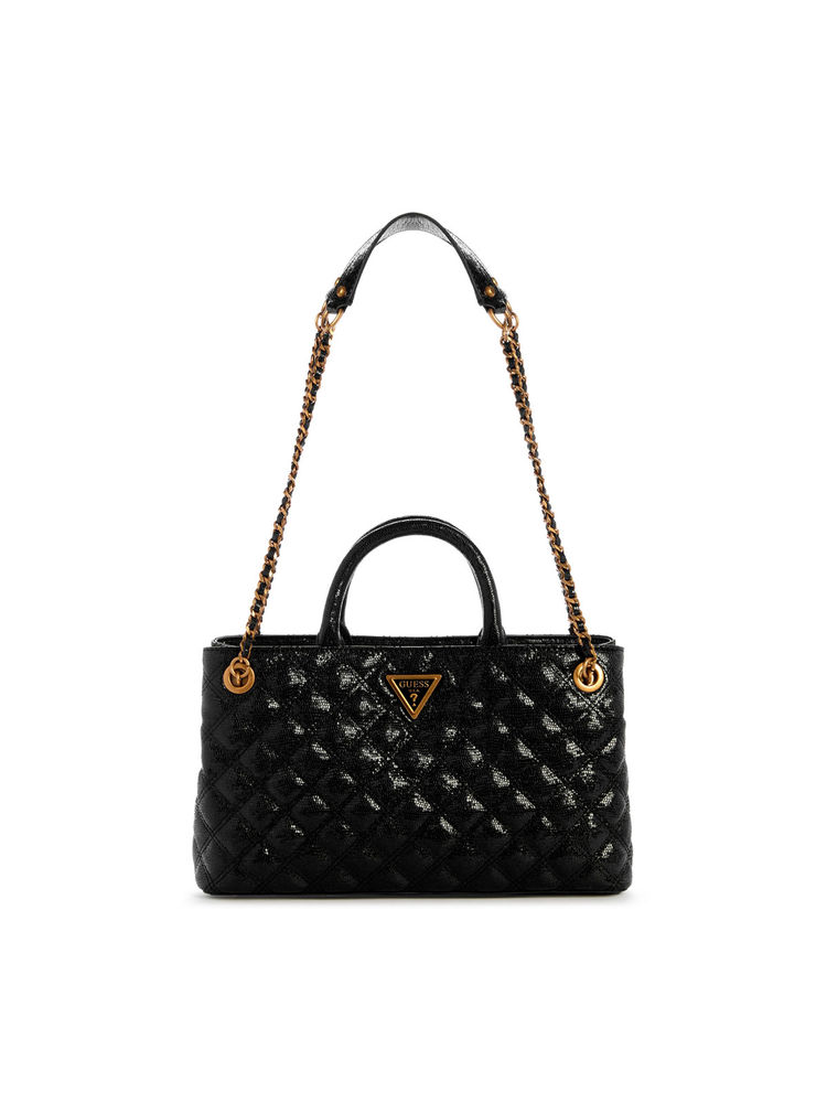 guess fashion Guess Black Textured Hand Bag-picture-28