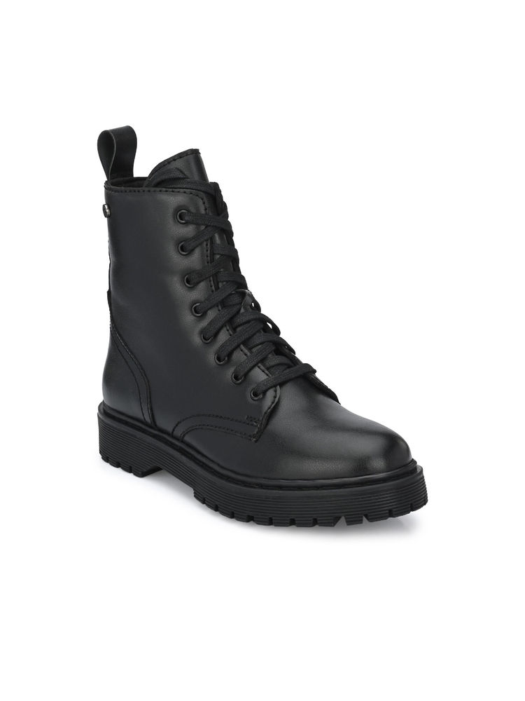 Delize Womens Black Derby Boots-picture-15