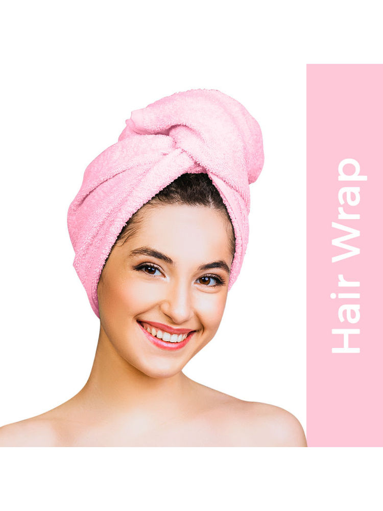Nykaa Naturals Quick-Dry Microfiber Hair Wrap Towel - Anti-Frizz, Lightweight & Soft - Pink