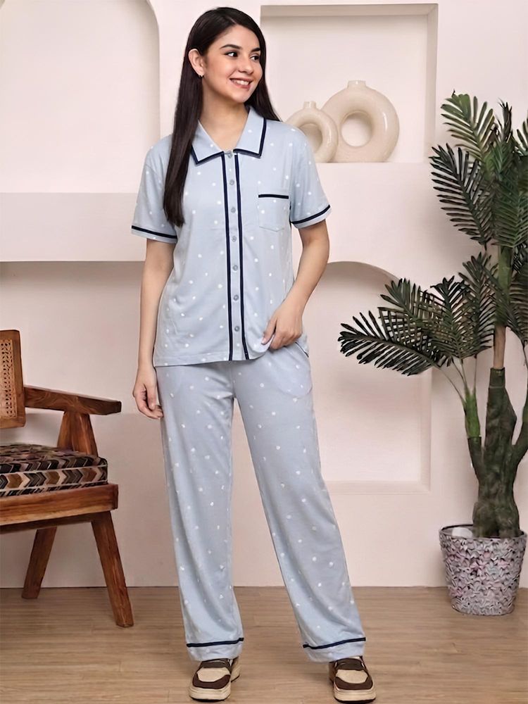 Kanvin Blue Womens Night Suit-picture-34
