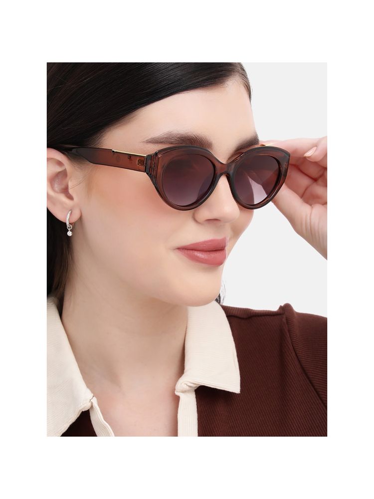 Carlton London Brown with Polarised Lens Cat Eye Sunglasses (CLSW470)-picture-22
