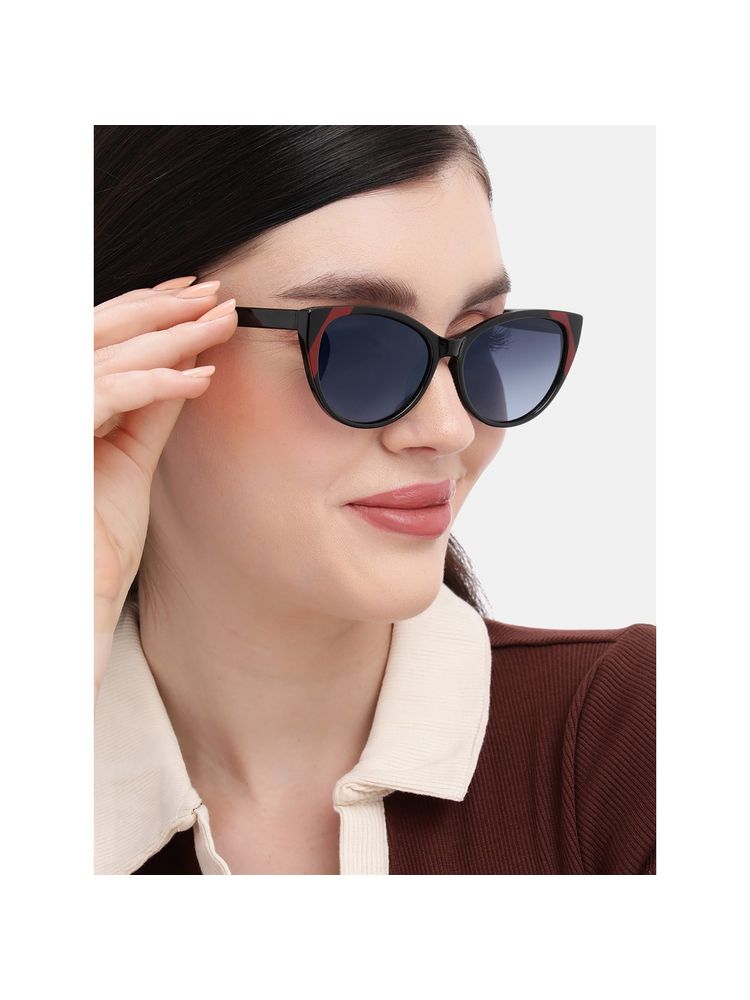 Carlton London Black Toned with Polarised Lens Cat Eye Sunglasses (CLSW480)-picture-12