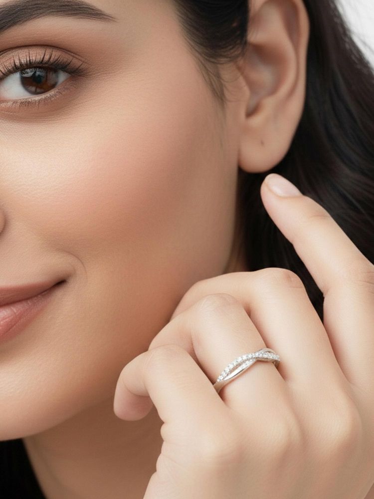peora women white american diamond studded silver plated finger ring (7)