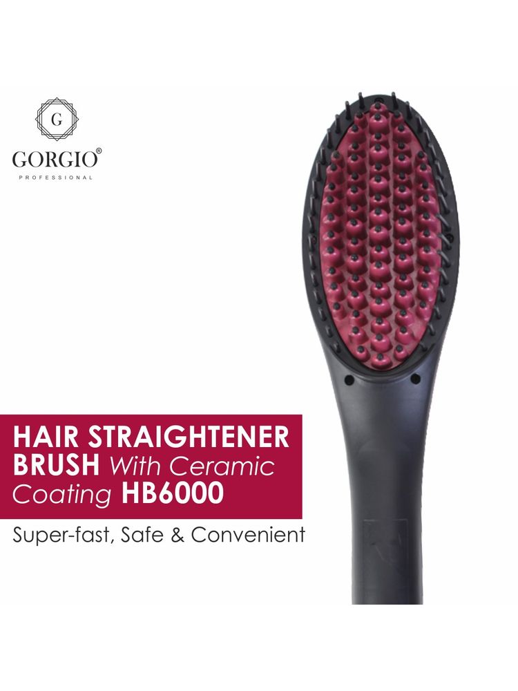 Gorgio Professional Hair Straightener Brush With Ceramic Coating - HB6000-picture-9