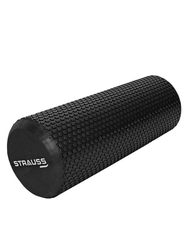 Strauss Yoga Foam Roller, 45 cm (Black)-image-11