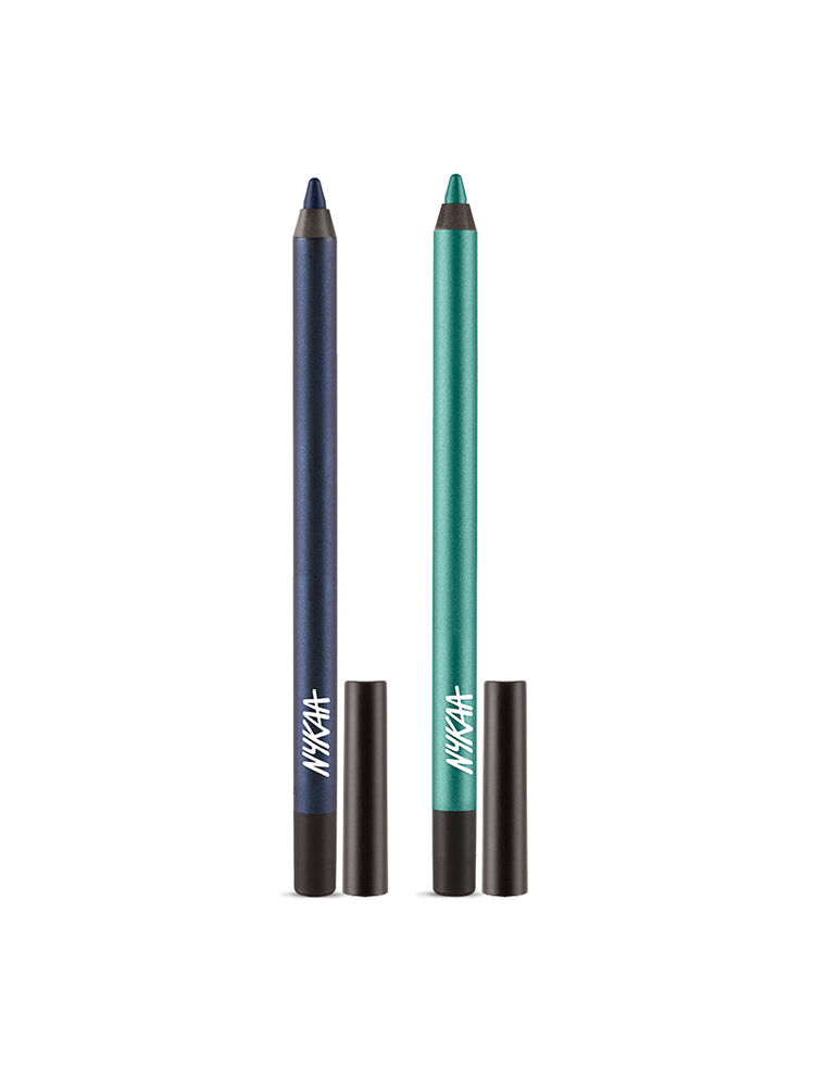 Nykaa Cosmetics Glamoreyes Color Eye Pencil - Azure Charm & Teal Spell Combo-image-1