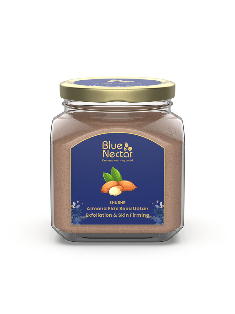 Blue Nectar Almond and Flax Seed Ubtan Face Mask and Pack for Skin Firming and Anti Aging-picture-24