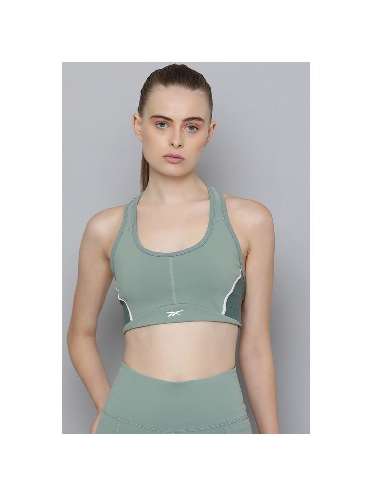 Reebok Womens Green Lux Racer Printed Sports Bra-picture-11
