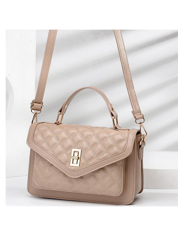 Angeline Beige Criss Cross Sling Bag with Detachable Strap-picture-17