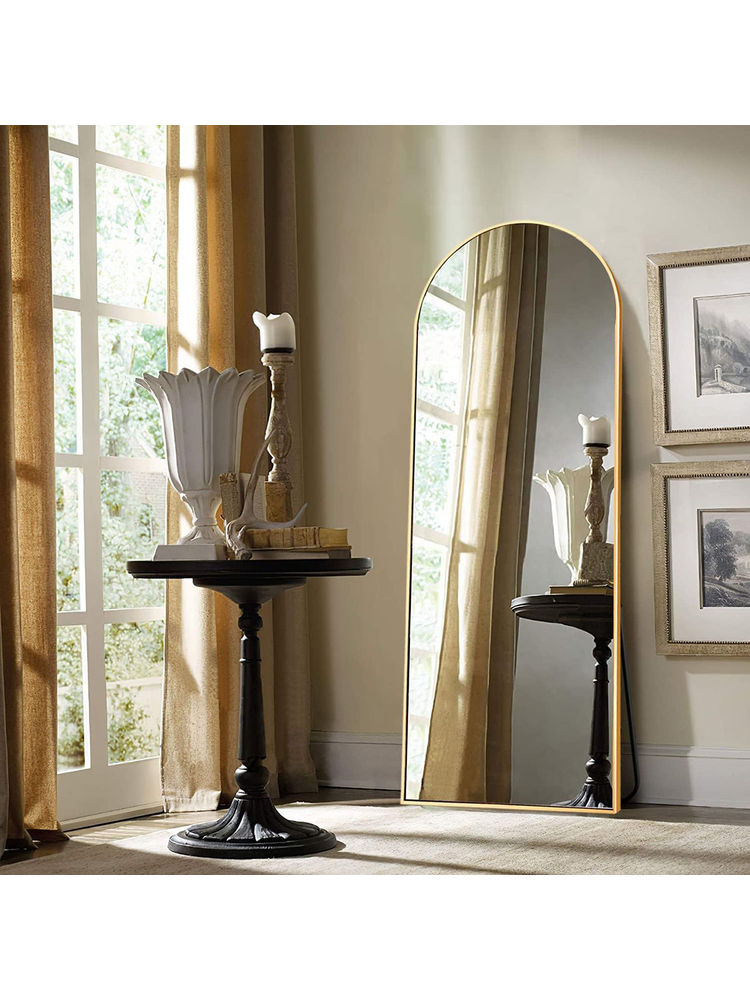The Artment Vista Frame Floor Mirror Gold Arched