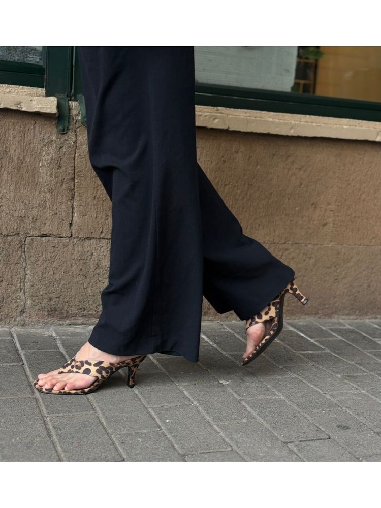 Shoe that fits you Brown Leopard Printed Heels Sandals-image-42
