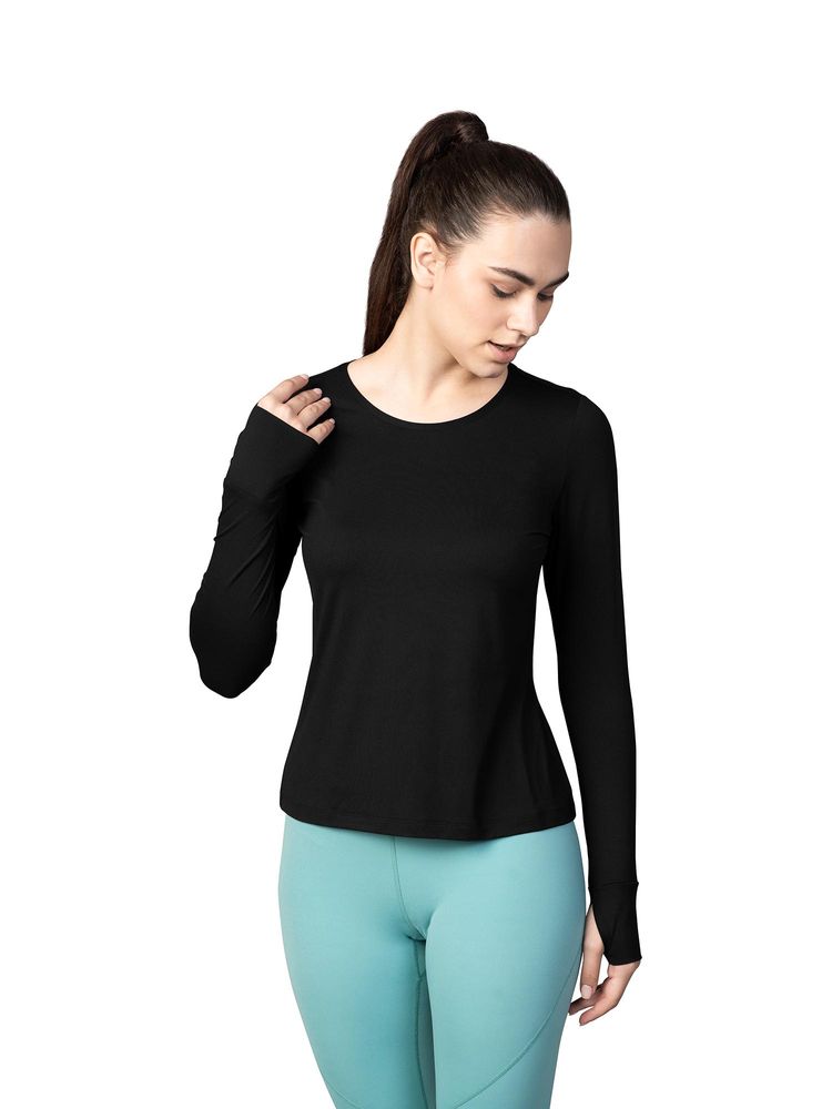 ENABL LIFE Energize Long Sleeve Thumbhole Black T-Shirt-picture-26