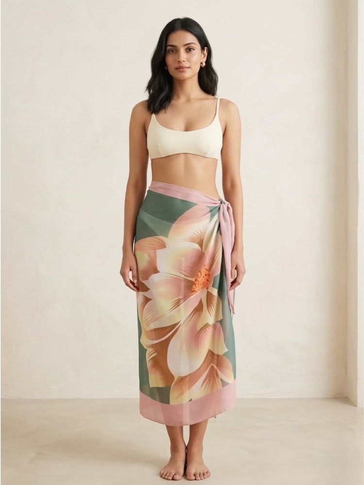 WomanLikeU Floral Print Beach Sarong-picture-34
