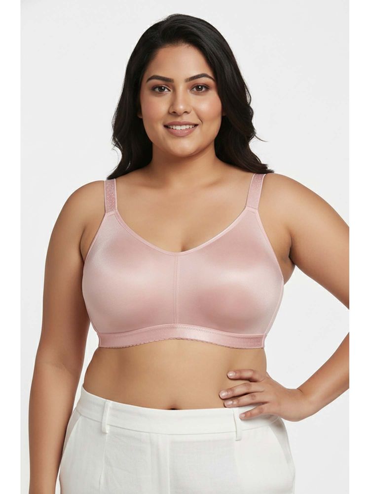 Zivame True Curve Single Layered Non Wired Full Coverage 360 T-Shirt Bra - Silver Pink-picture-14