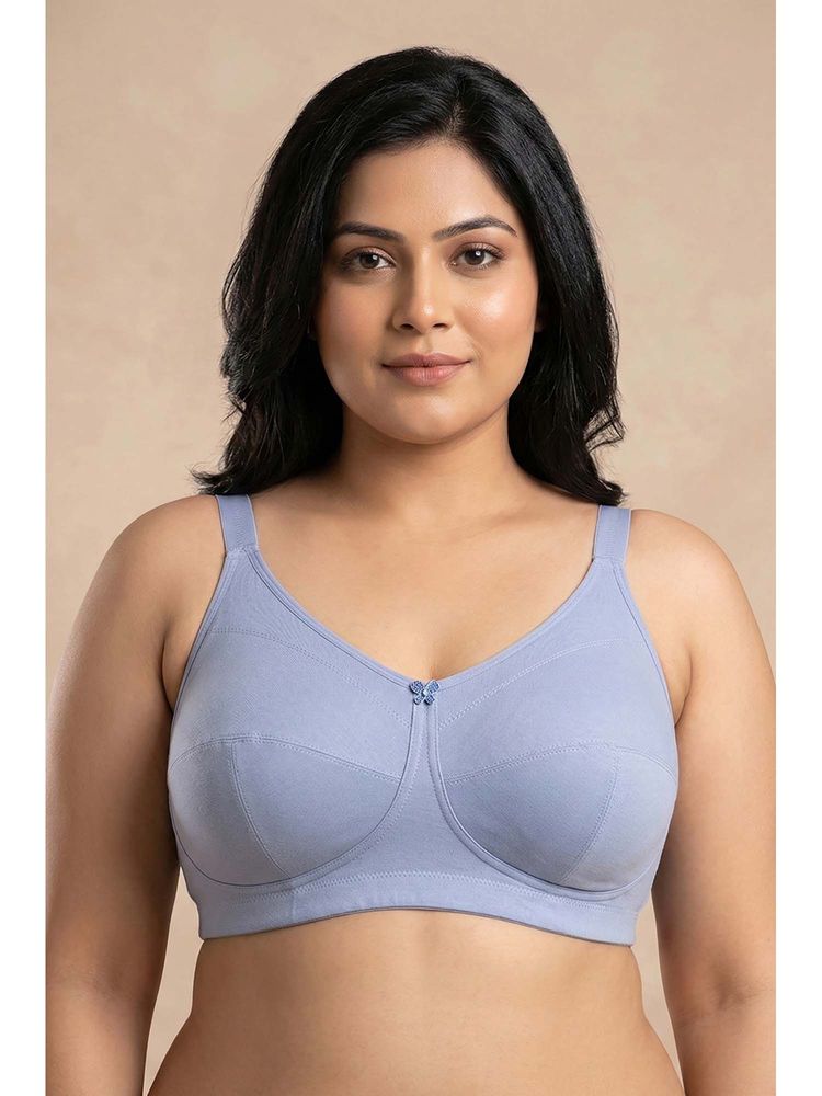 Zivame True Curve Double Layered Non Wired Full Support Bra - Blue Blizzard-picture-10