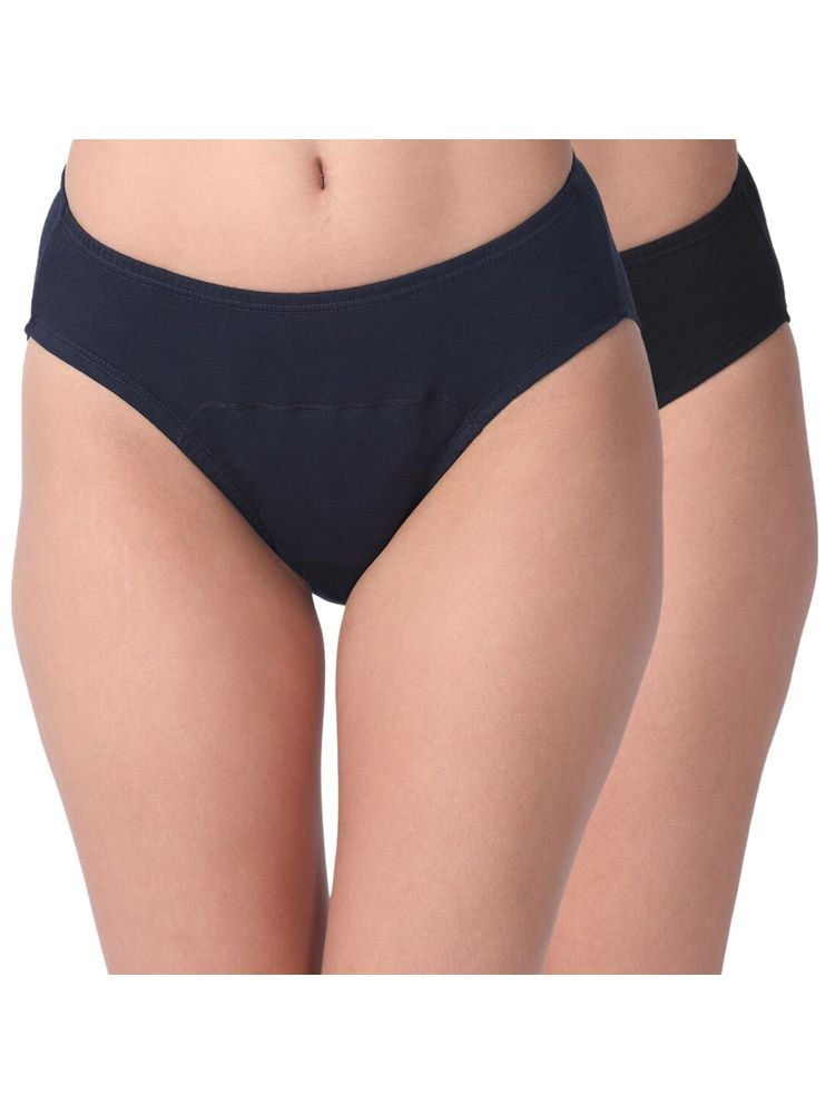 Adira Women's Value Pack of 2 Period Hipsters/Period Panty - Multi-Color
