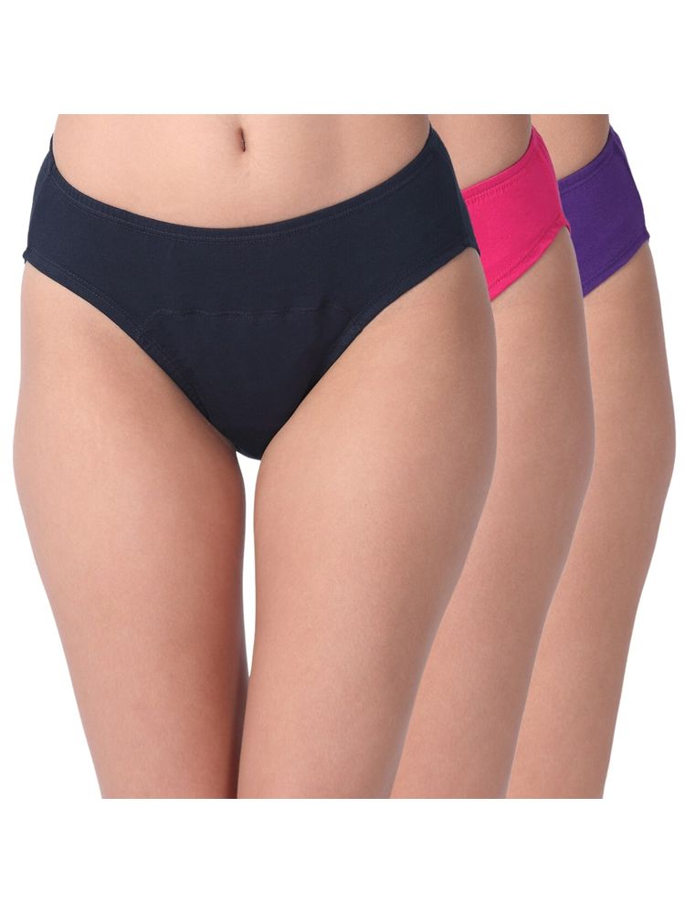 Adira Pack Of 3 Period Hipsters - Multi-Color-picture-15
