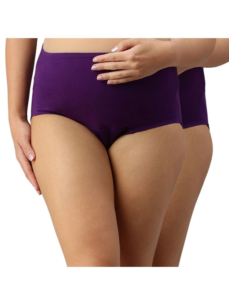 Morph Maternity Pack Of 2 Maternity Hygiene Panties - Purple-picture-33