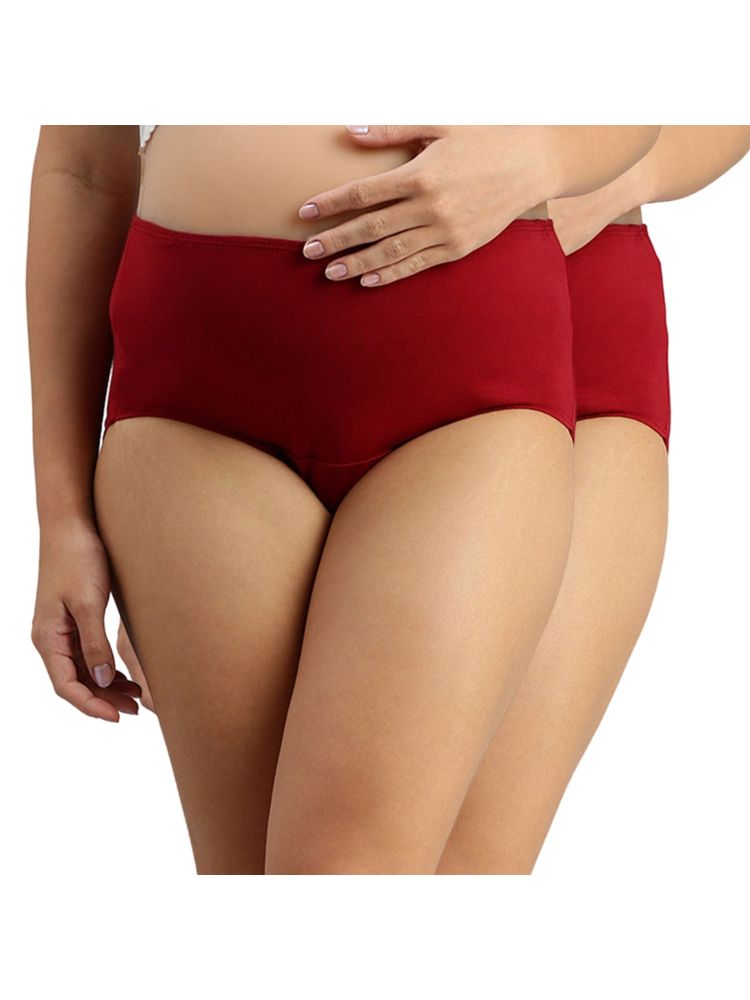 Morph Maternity Pack Of 2 Maternity Hygiene Panties - Maroon-picture-22
