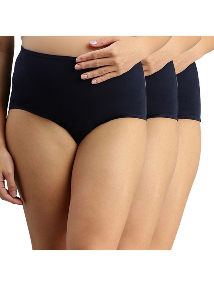 Morph Maternity Pack Of 3 Maternity Hygiene Panties - Blue-picture-10