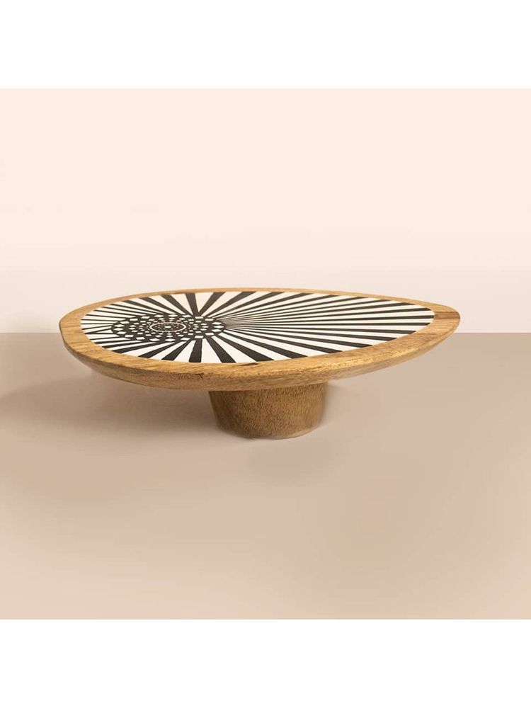 Freedom Tree Oval Illushion Black And White Sheesham Wooden Center Piece-picture-18