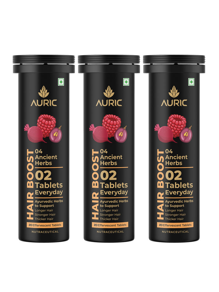 Auric Ancient Herbs Hair Boost Tablets - Pack Of 3-image-37