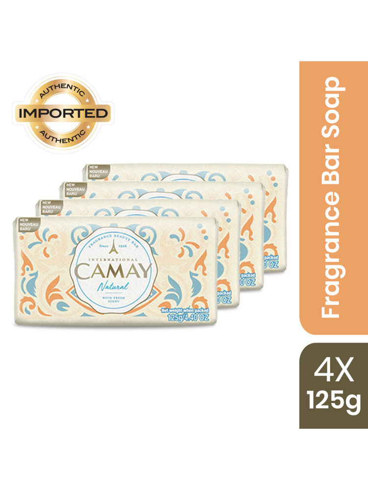 Camay Natural Cedarwood & Bergamot Beauty Soap - Pack Of 4