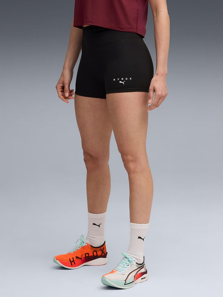 Puma Black Solid Mid Waist Fitted Short-picture-45