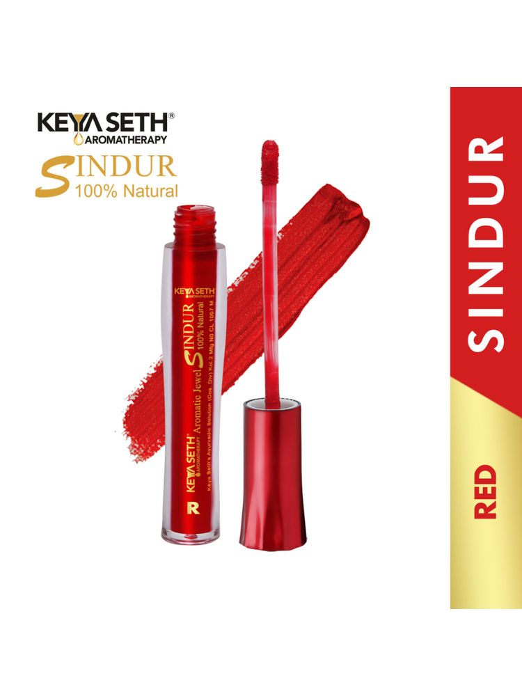 Keya Seth Aromatherapy 100% Natural Sindoor Combo Liquid Red - Pack of 3