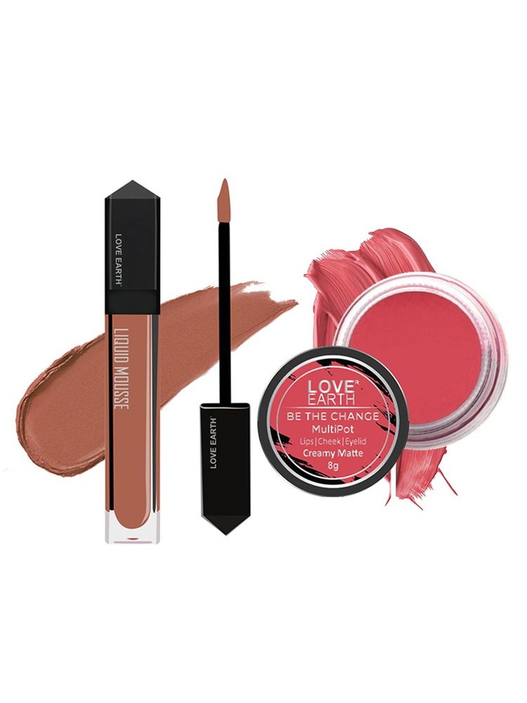 Love Earth Be The Change and Liquid Mousse Lipstick - Espresso Martini