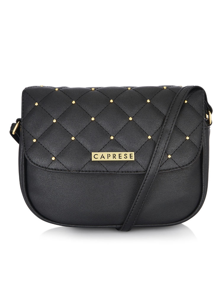 Caprese Zesty Medium Black Sling Bags-picture-28