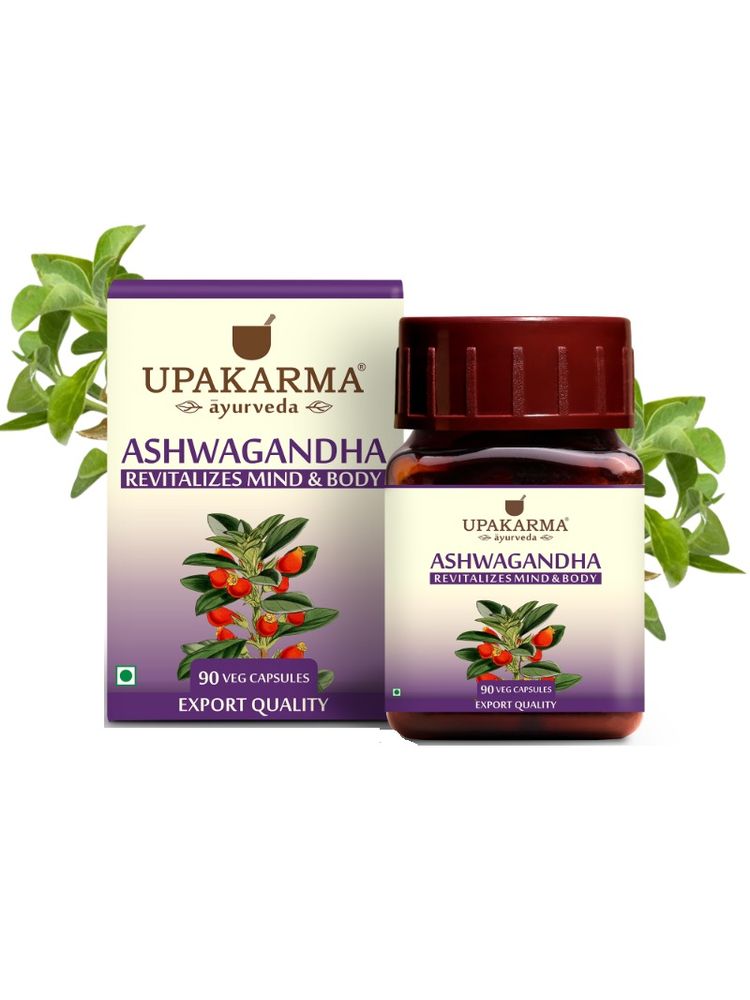 Upakarma Ayurveda Organic Ashwagandha 500mg - Stress Relief, Anti-Anxiety