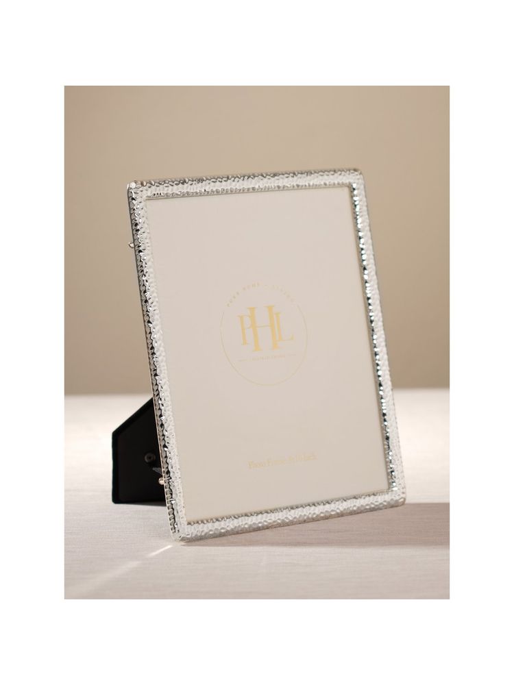 Pure Home + Living Silver Plated Hammered Metal Photo Frame - Large-image-41