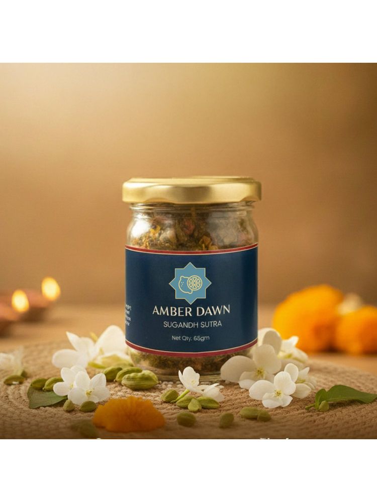Ritualistic Sugandh Sutra Home Fragrance Bakhoor Refill Jar Amber Dawn Fragrances