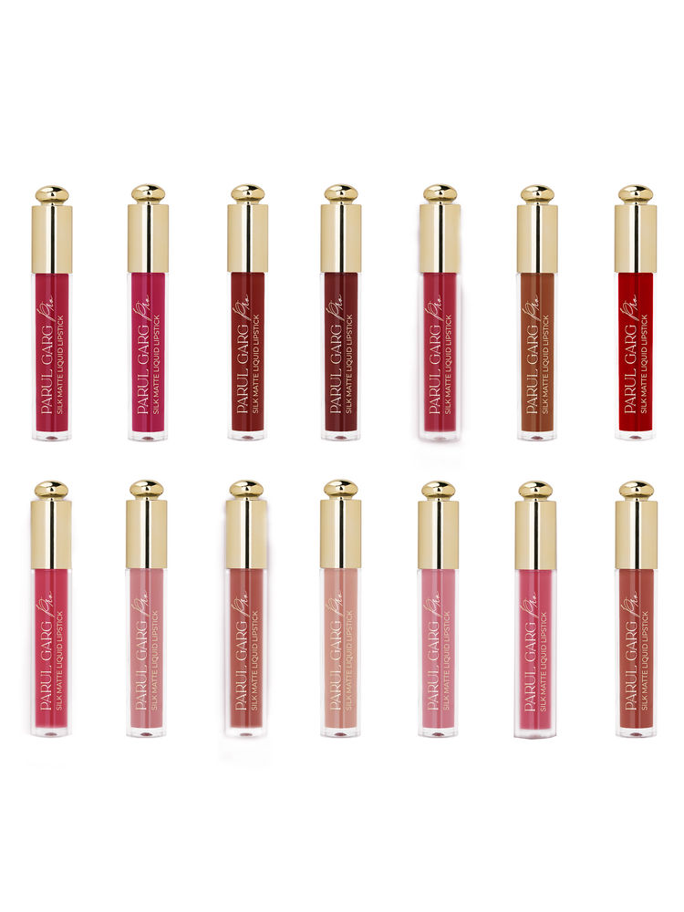 Parul Garg Beauty Ultilmate Silk Matte Liquid Lipstick Collection - Pack Of 14-image-41