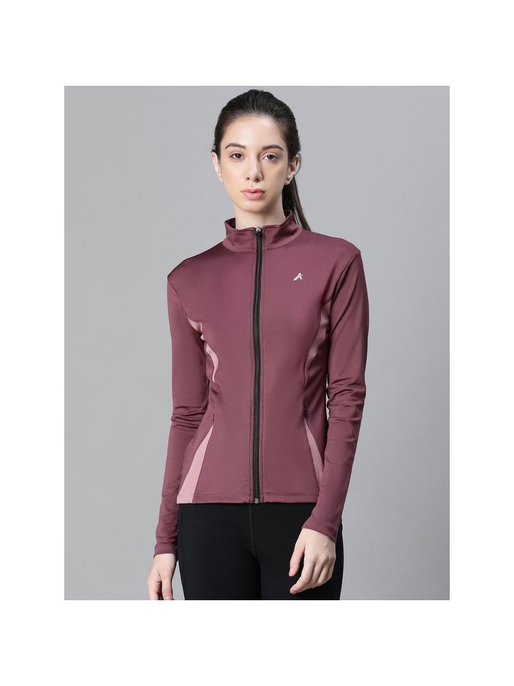 Athlisis Zippered Quick Dry Running Fitness Sports Peach Jacket-image-8
